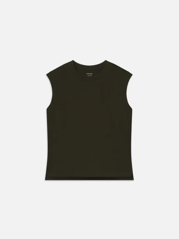 Muscle Crew Tank -- Military made by Frame Denim