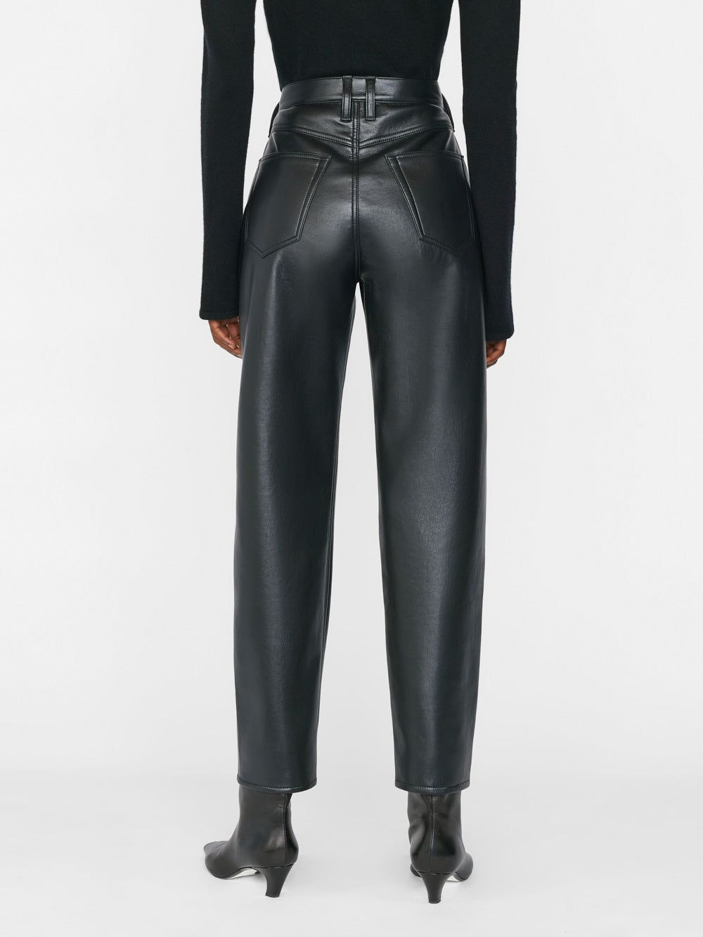 Recycled Leather Le High 'N' Tight Straight -- Noir sold by Frame Denim product image thumbnail 6