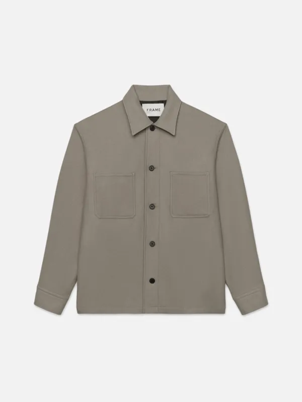 Wool Overshirt -- Stone Beige sold by Frame Denim