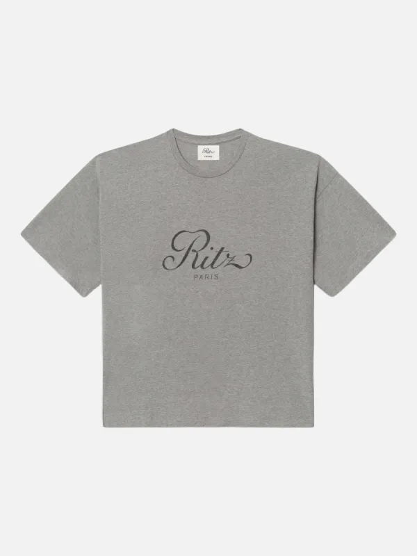 Ritz Men's Cropped Relaxed T Shirt -- Heather Grey sold by Frame Denim