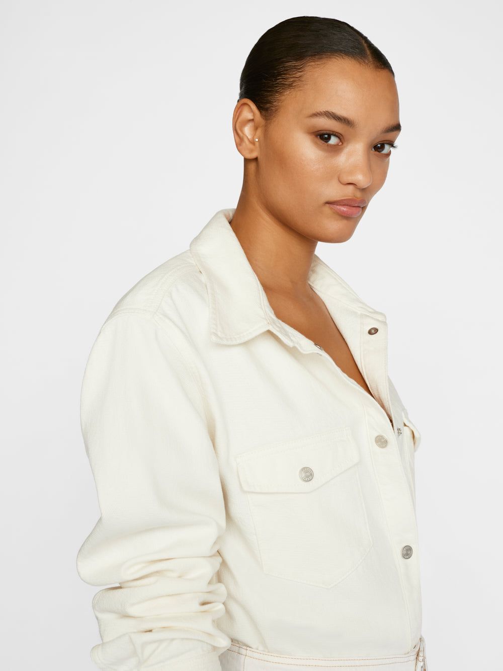 Double Pocket Shirt -- Off White sold by Frame Denim product image thumbnail 3