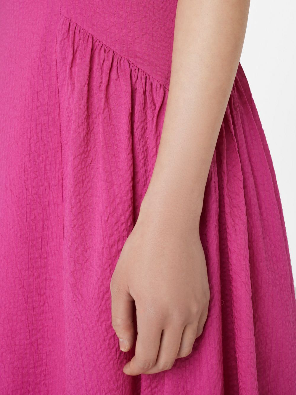 Puff Sleeve Dress -- Fuchsia sold by Frame Denim product image thumbnail 4