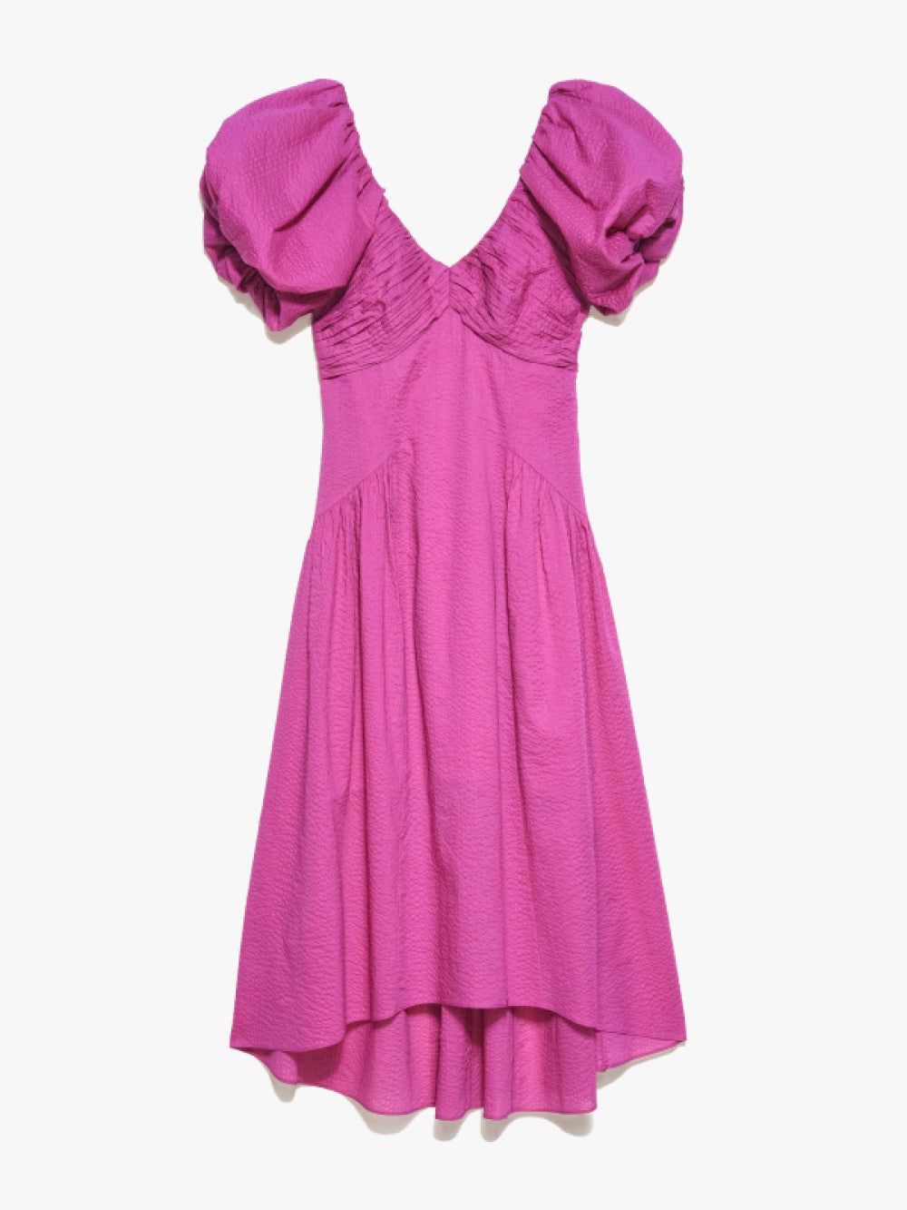Puff Sleeve Dress -- Fuchsia sold by Frame Denim product image thumbnail 8
