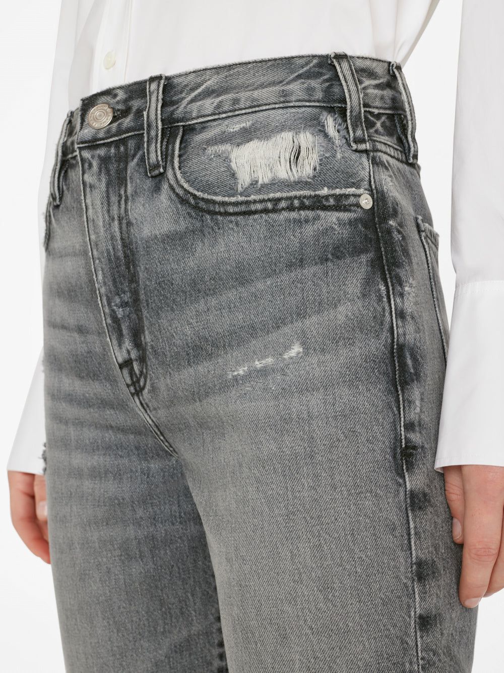 Le Jane Crop -- Kallin Rips sold by Frame Denim product image thumbnail 4