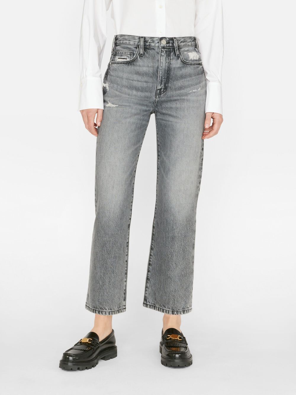 Le Jane Crop -- Kallin Rips sold by Frame Denim product image thumbnail 2
