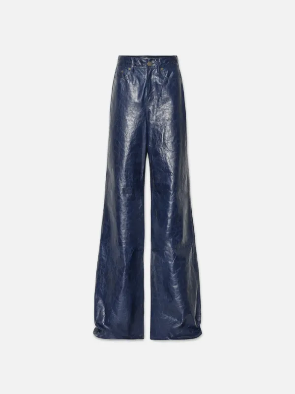 Le Palazzo Leather -- Deep Sea Blue sold by Frame Denim