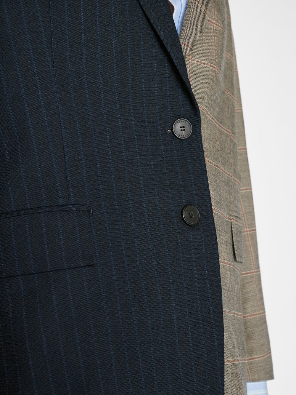 Le Mix Oversized Blazer -- Navy Multi sold by Frame Denim product image thumbnail 3