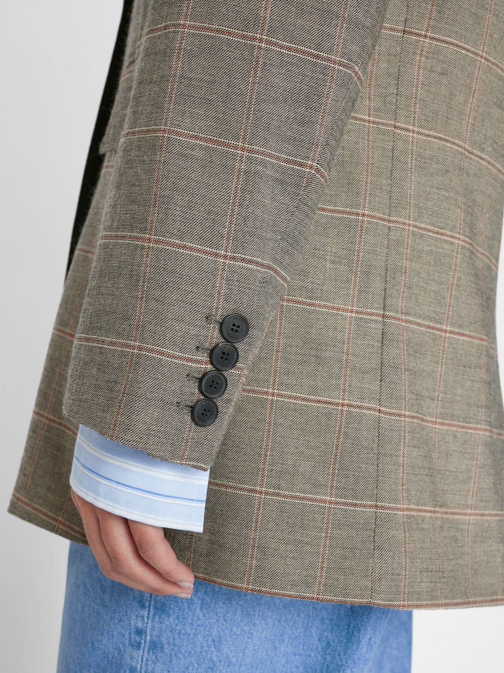 Le Mix Oversized Blazer -- Navy Multi sold by Frame Denim product image thumbnail 5