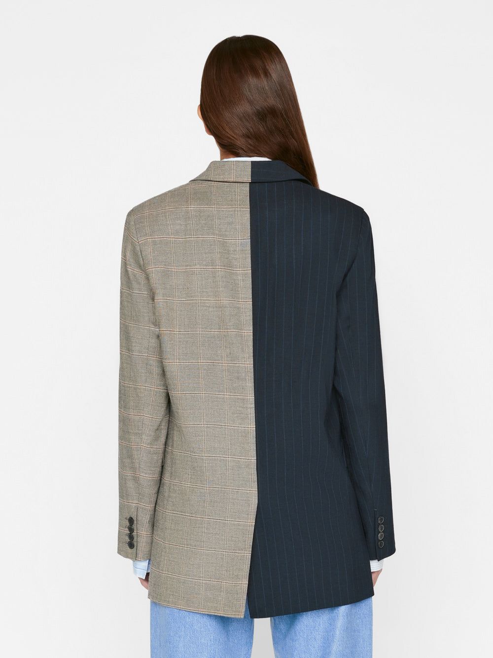 Le Mix Oversized Blazer -- Navy Multi sold by Frame Denim product image thumbnail 7