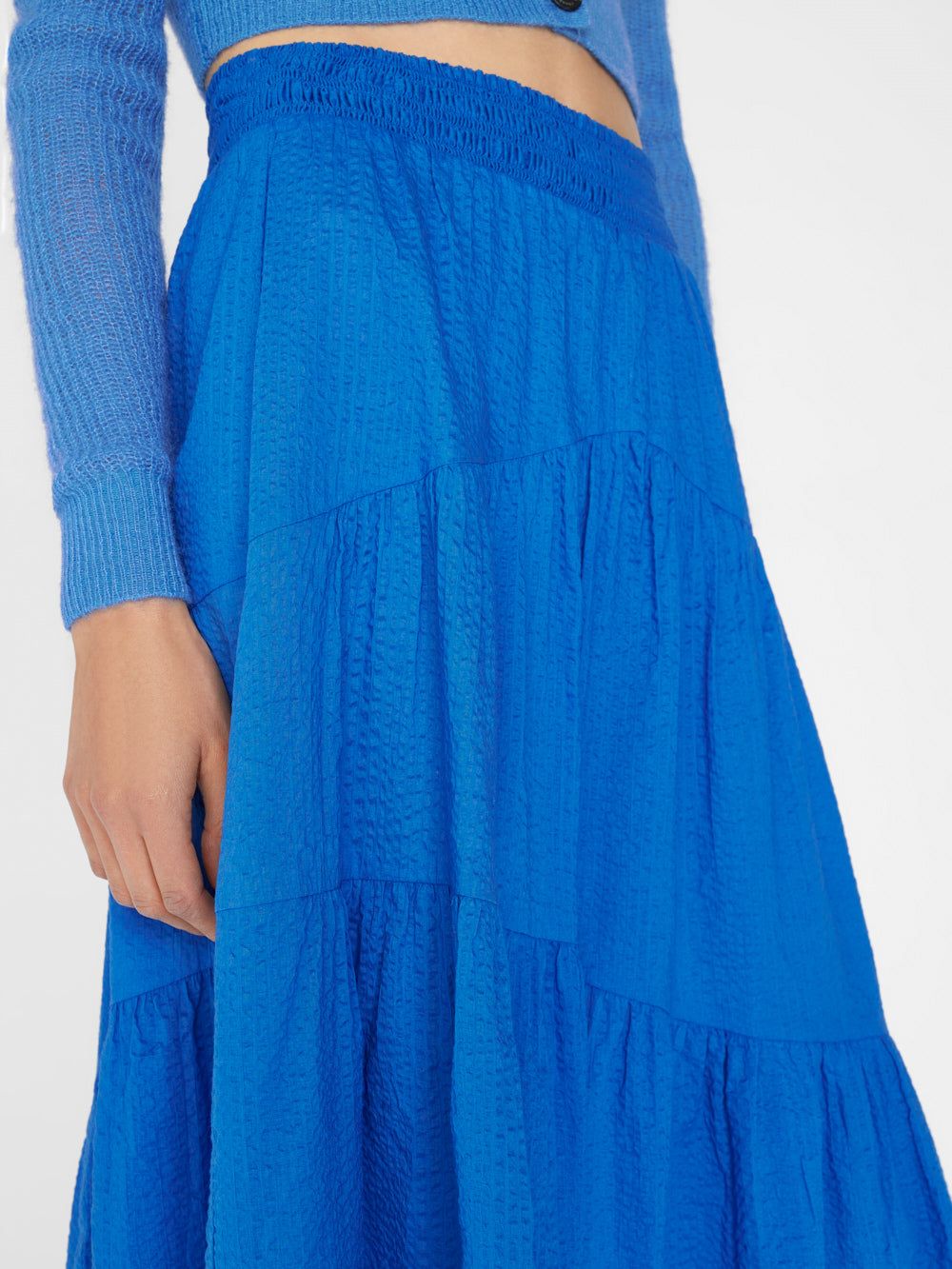 Gathered Seam Skirt -- Cornflower Blue sold by Frame Denim product image thumbnail 3