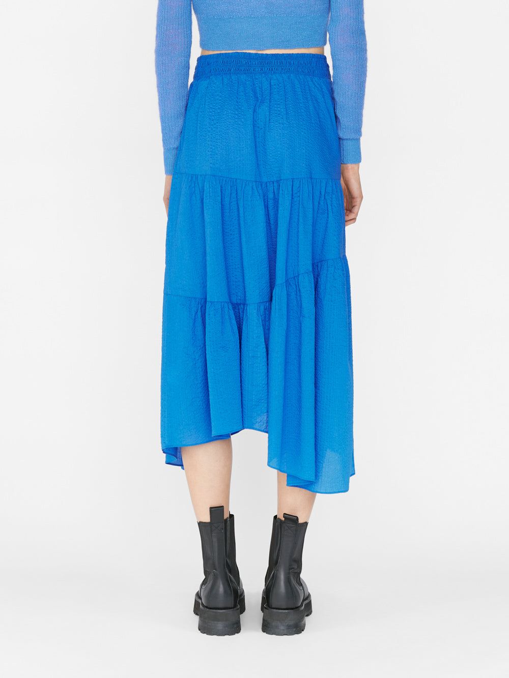 Gathered Seam Skirt -- Cornflower Blue sold by Frame Denim product image thumbnail 6