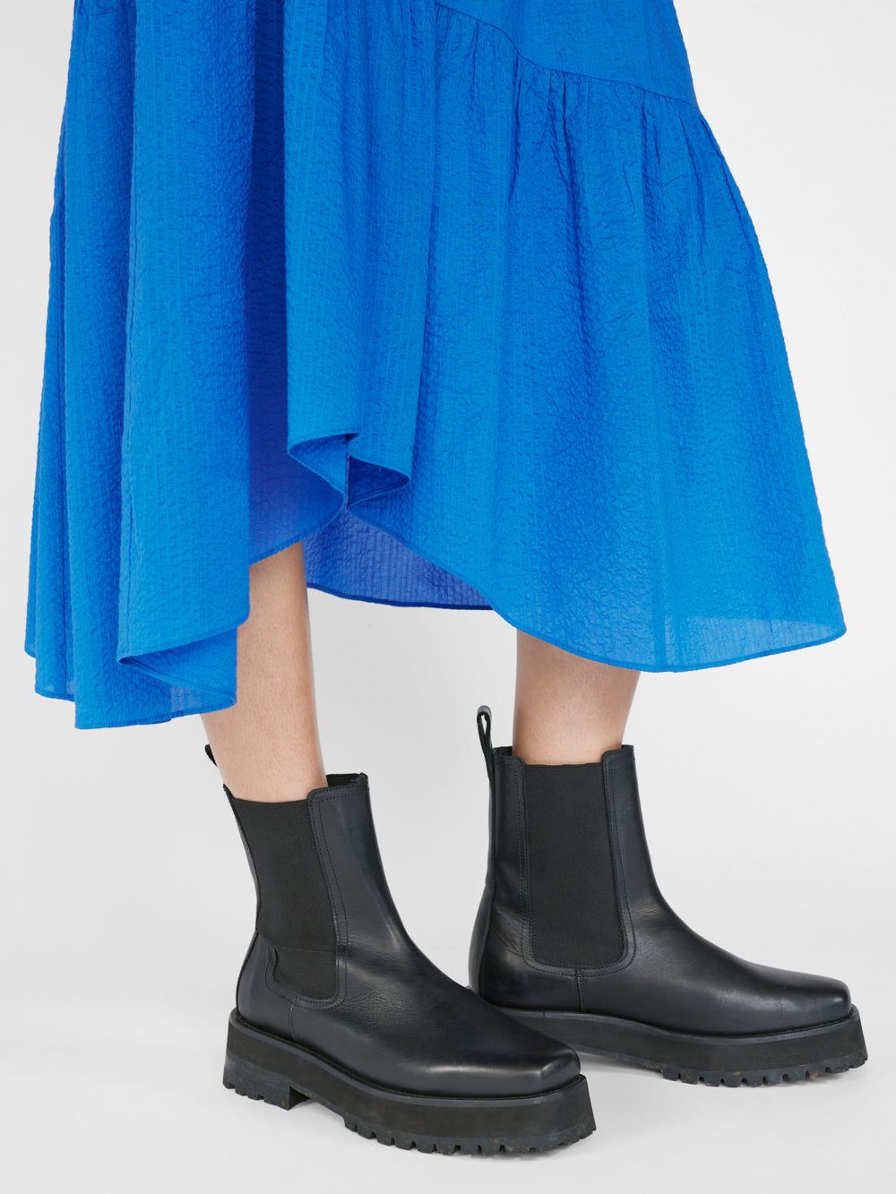 Gathered Seam Skirt -- Cornflower Blue sold by Frame Denim product image thumbnail 4