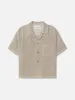 Open Weave Short Sleeve Shirt -- Smoke Beige sold by Frame Denim