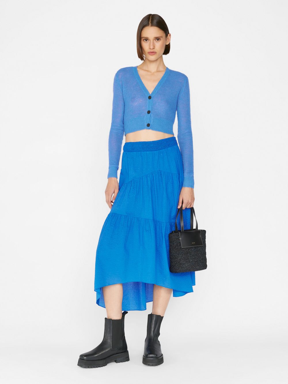 Gathered Seam Skirt -- Cornflower Blue sold by Frame Denim product image thumbnail 2