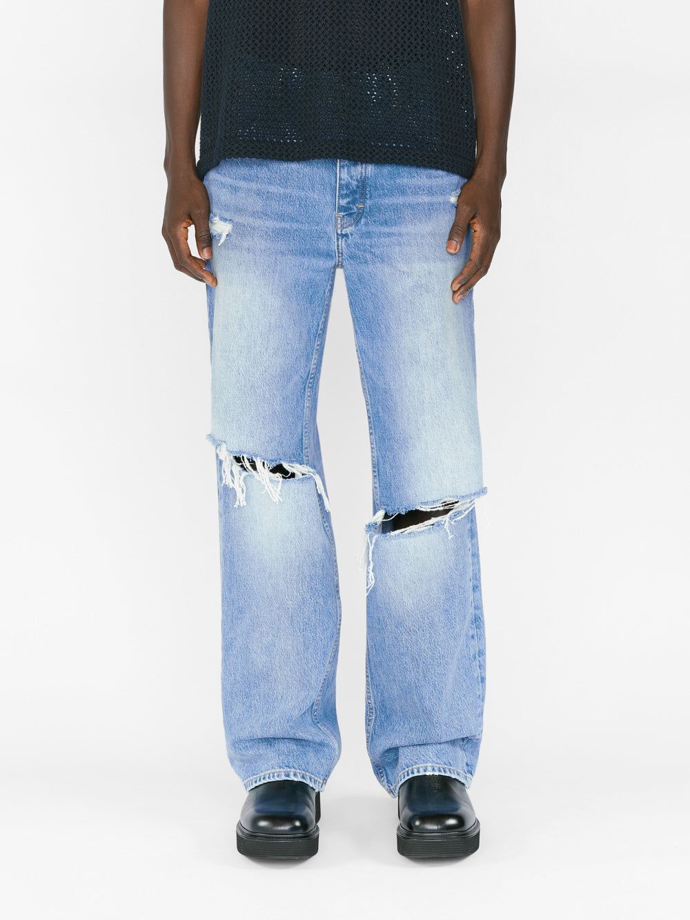 Extra Wide Leg Jean -- Divine Rips sold by Frame Denim product image thumbnail 3