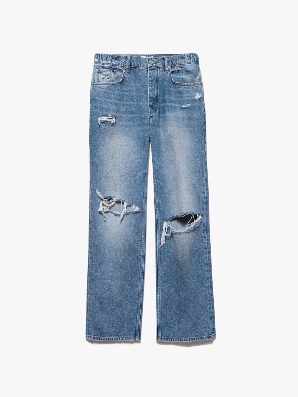 Extra Wide Leg Jean -- Divine Rips sold by Frame Denim