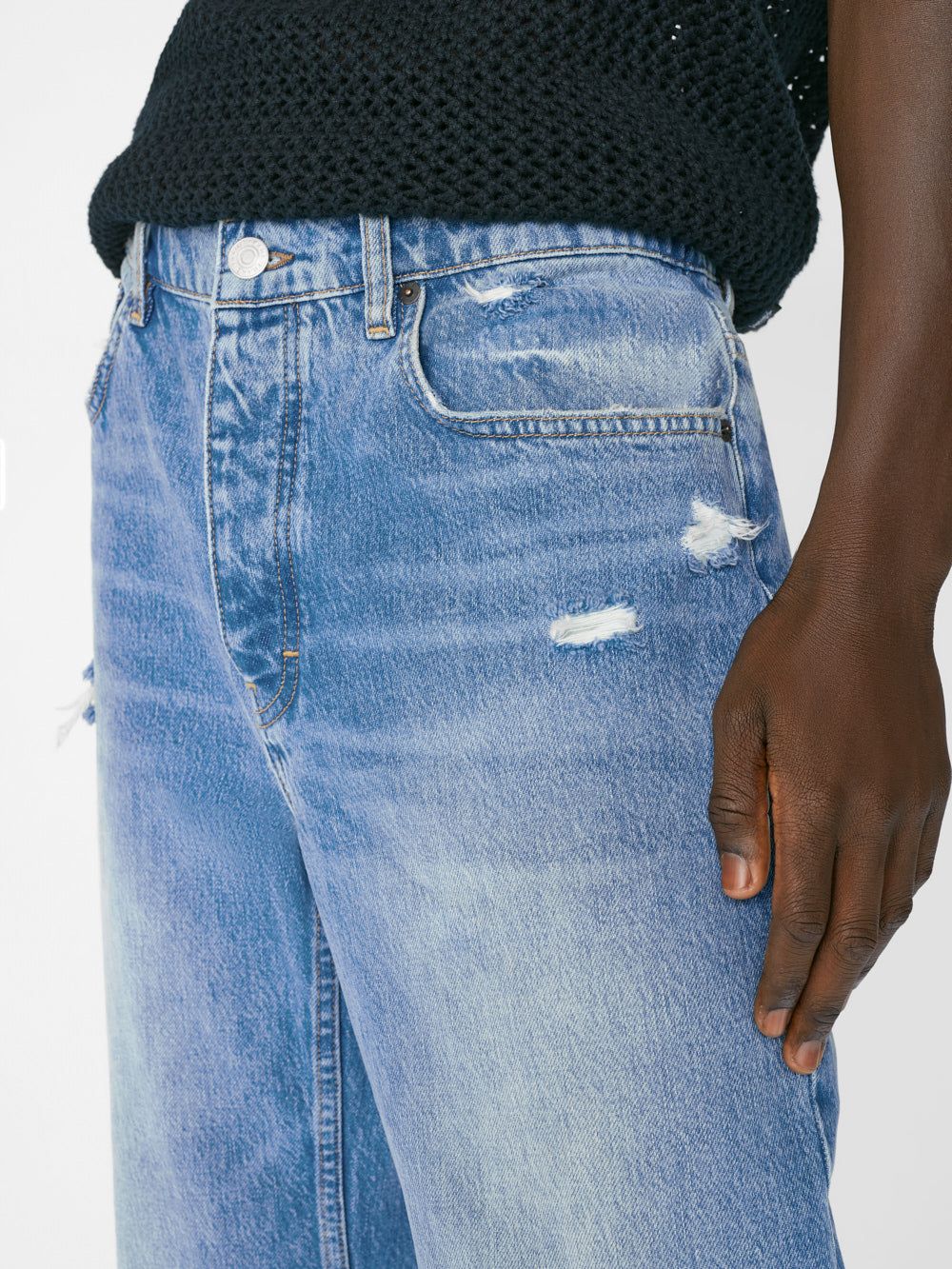 Extra Wide Leg Jean -- Divine Rips sold by Frame Denim product image thumbnail 4
