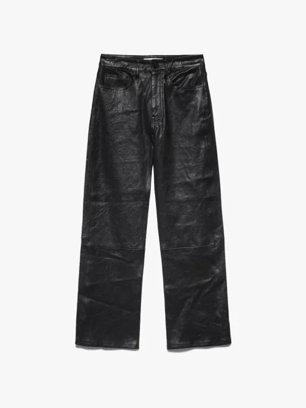 Le Jane Crop Leather -- Noir sold by Frame Denim