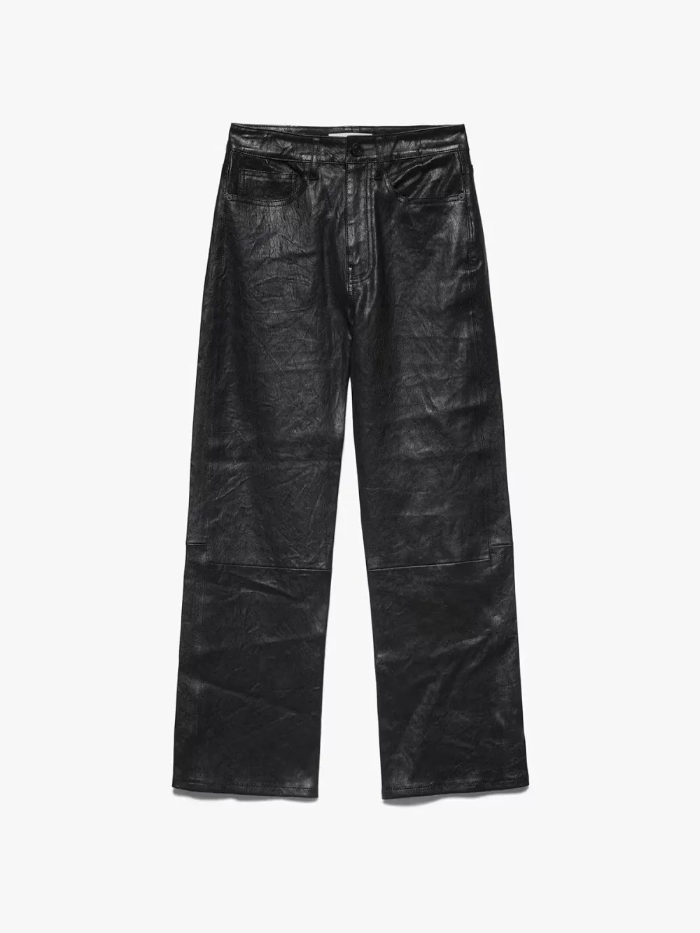 Le Jane Crop Leather -- Noir sold by Frame Denim