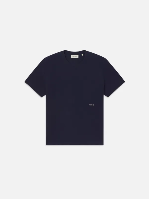 Jacquard Relaxed Tee -- Dark Navy sold by Frame Denim