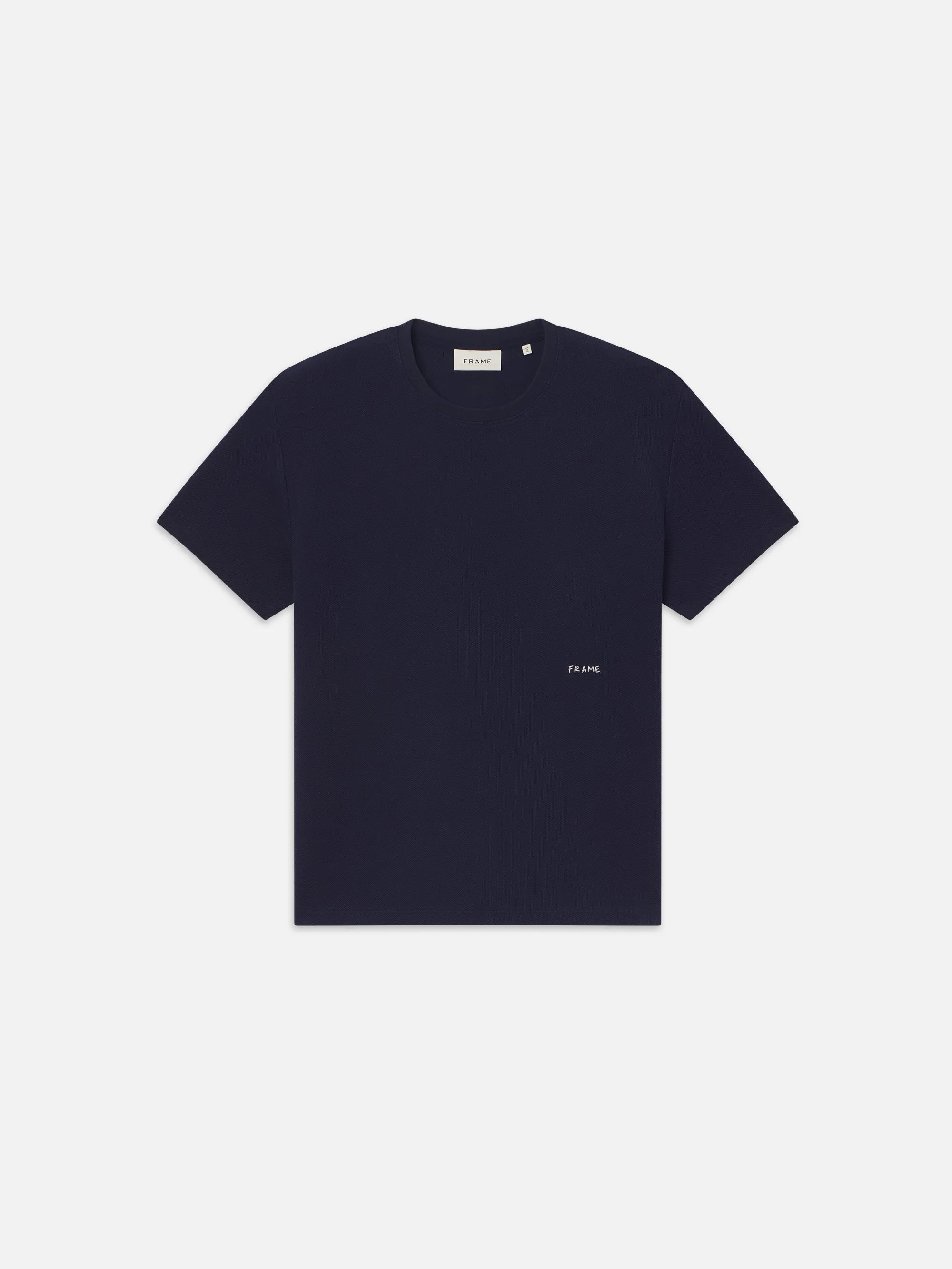 Jacquard Relaxed Tee -- Dark Navy sold by Frame Denim