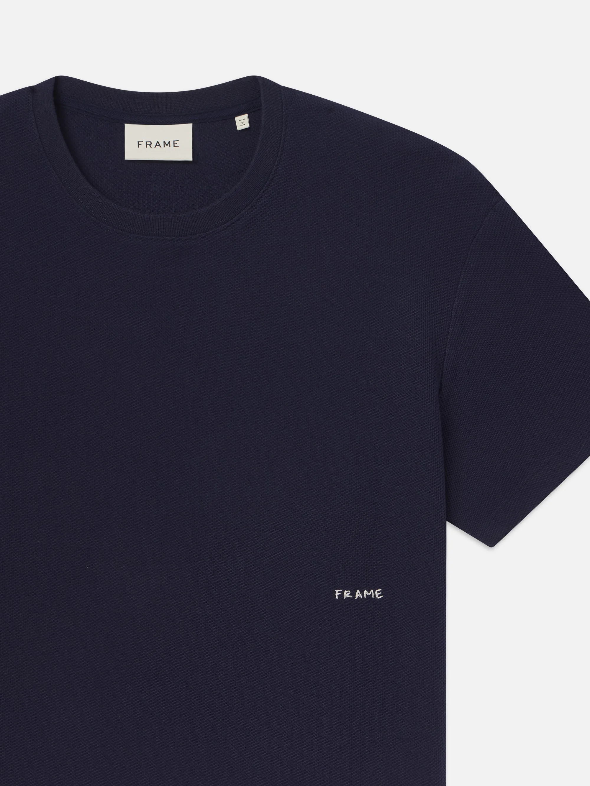 Jacquard Relaxed Tee -- Dark Navy sold by Frame Denim product image thumbnail 2