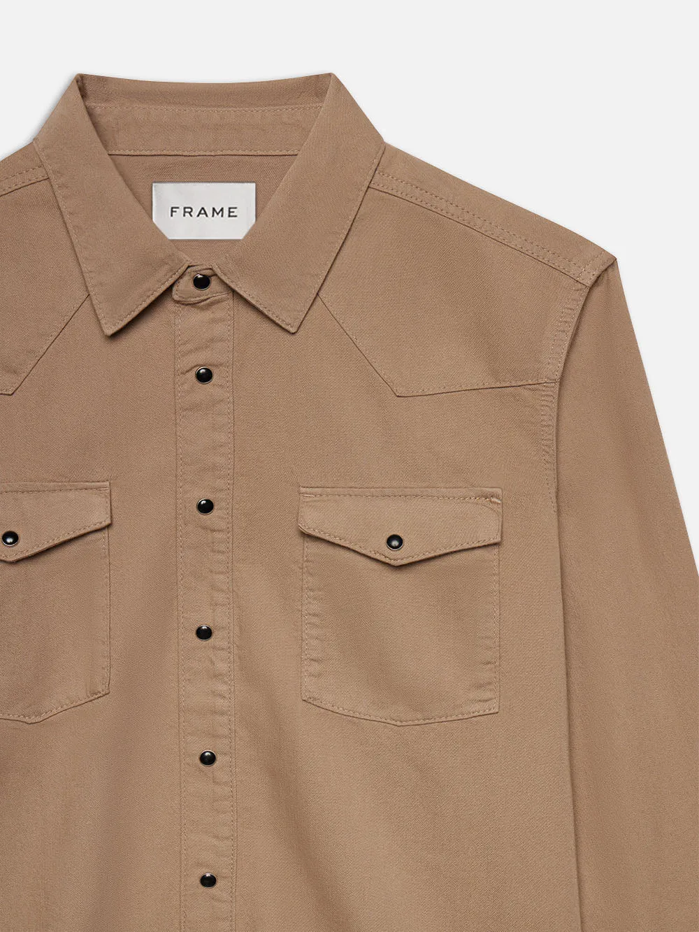 Western Denim Shirt -- Dark Beige sold by Frame Denim product image thumbnail 2