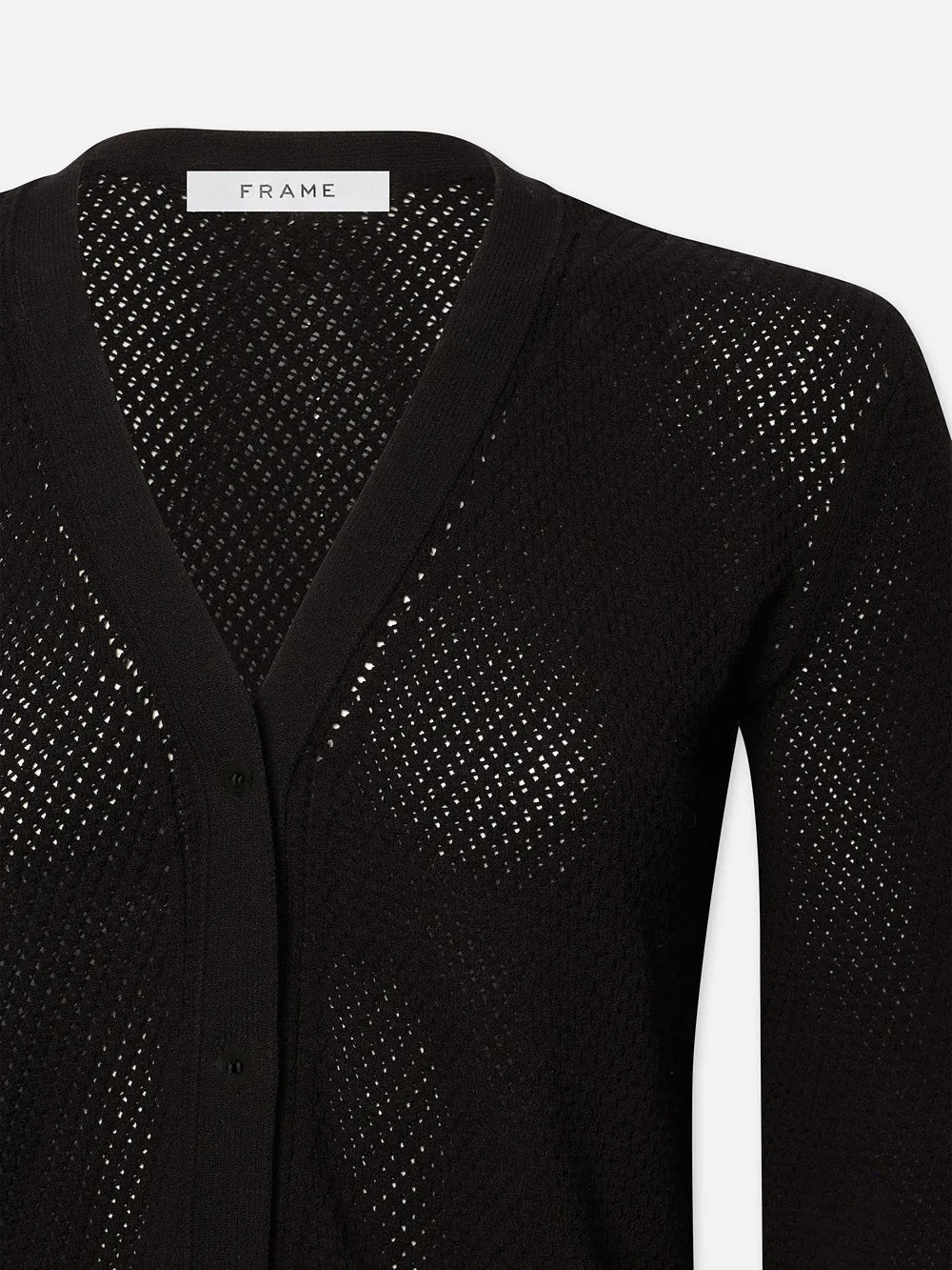 Pointelle Cardi -- Black sold by Frame Denim product image thumbnail 3