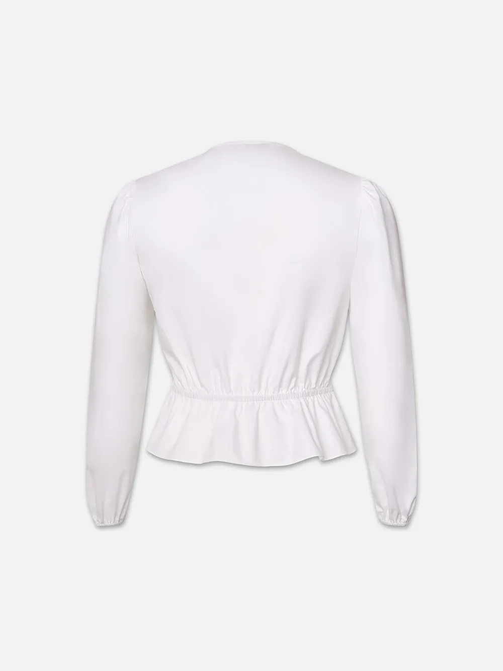 Cinched V-Neck Blouse -- White sold by Frame Denim product image thumbnail 4