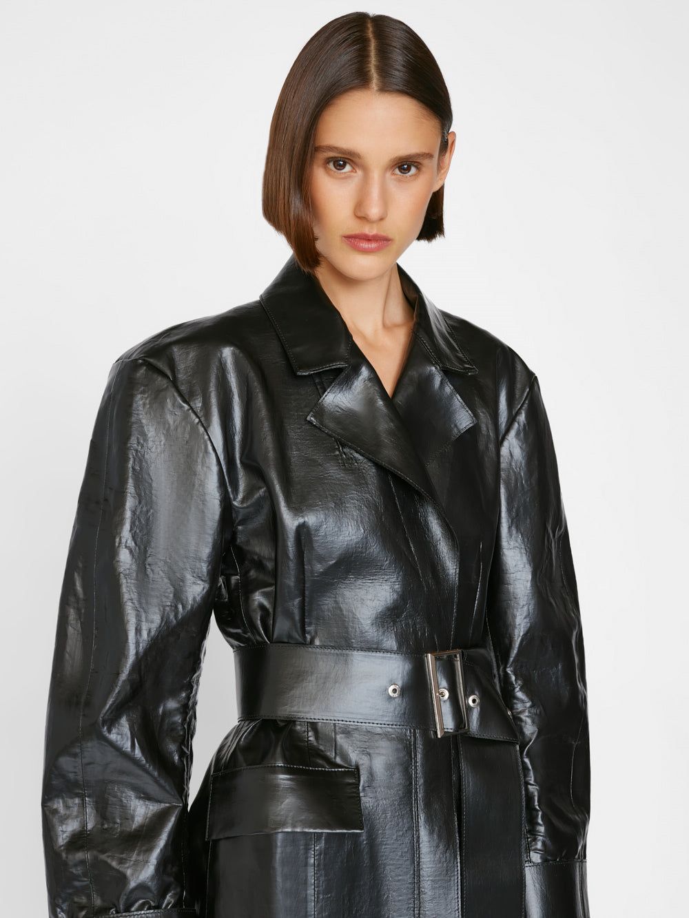 Oil Coated Overcoat -- Noir sold by Frame Denim product image thumbnail 5