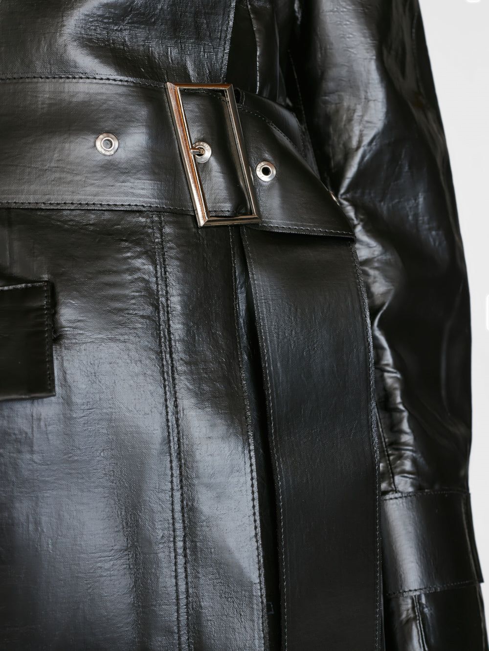 Oil Coated Overcoat -- Noir sold by Frame Denim product image thumbnail 3