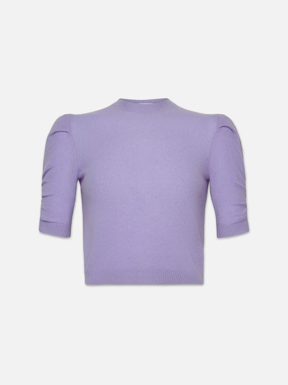 Ruched Sleeve Cashmere Sweater -- Lilac sold by Frame Denim