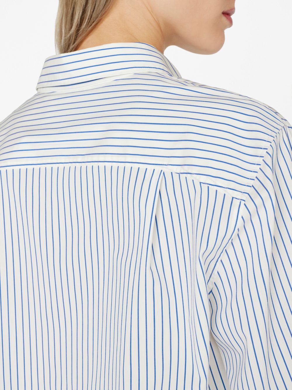 Cropped Wide Sleeve Shirt -- Cobalt Multi sold by Frame Denim product image thumbnail 4