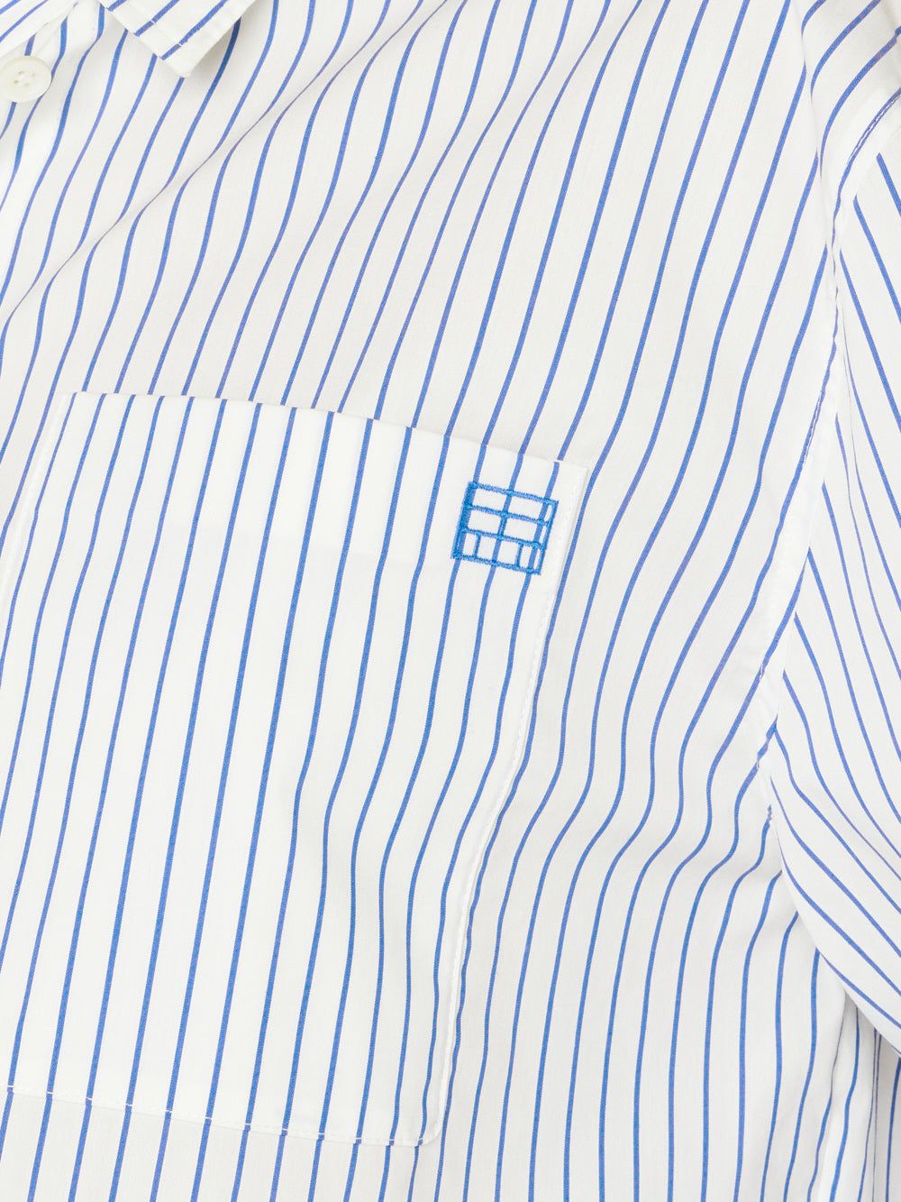 Cropped Wide Sleeve Shirt -- Cobalt Multi sold by Frame Denim product image thumbnail 8