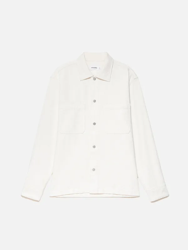 Relaxed Double Pocket Shirt -- Off White sold by Frame Denim