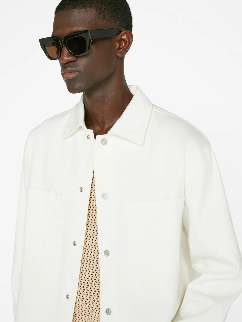 Relaxed Double Pocket Shirt -- Off White sold by Frame Denim product image thumbnail 5