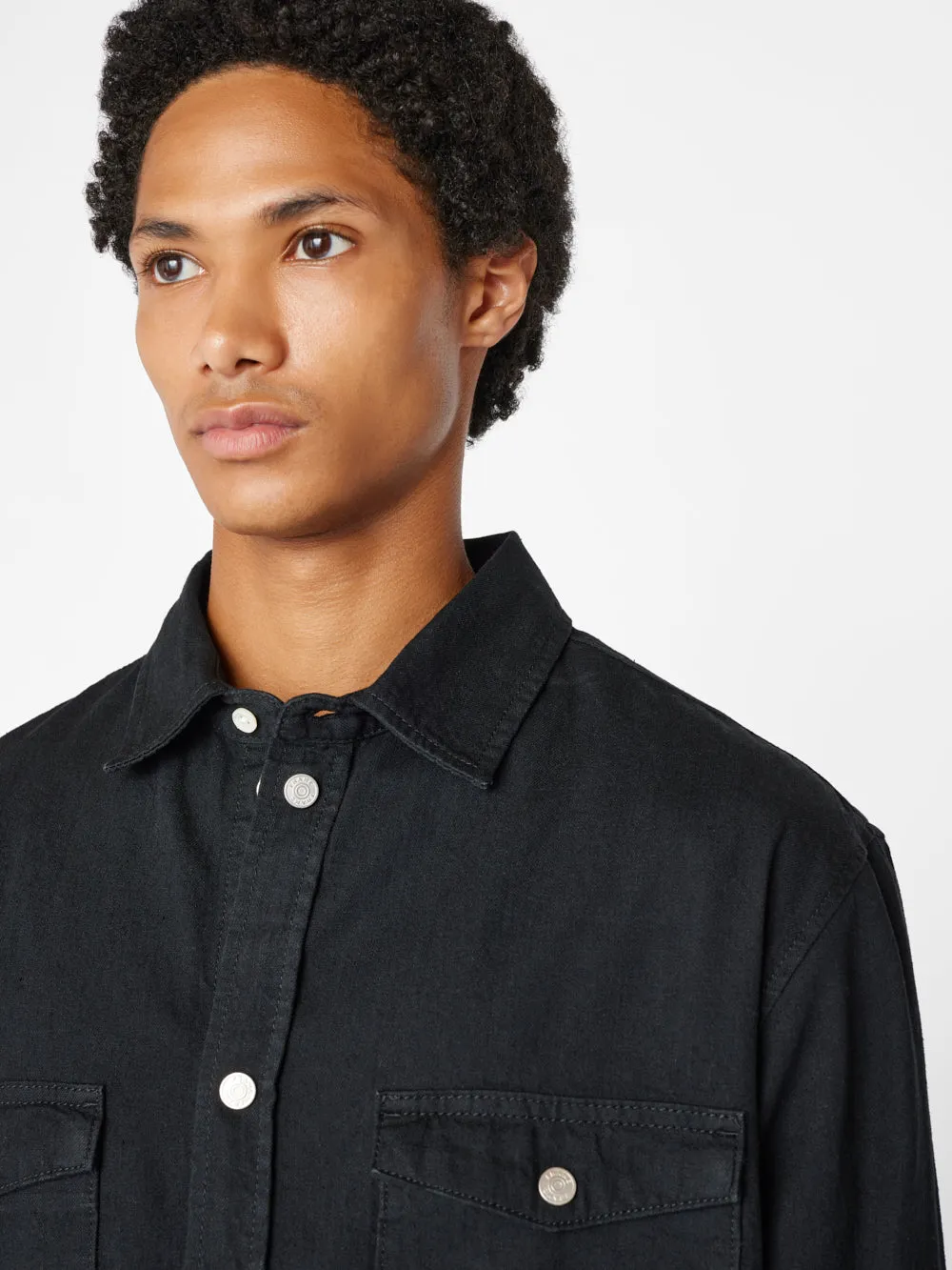 Denim Shirt -- Noir sold by Frame Denim product image thumbnail 4