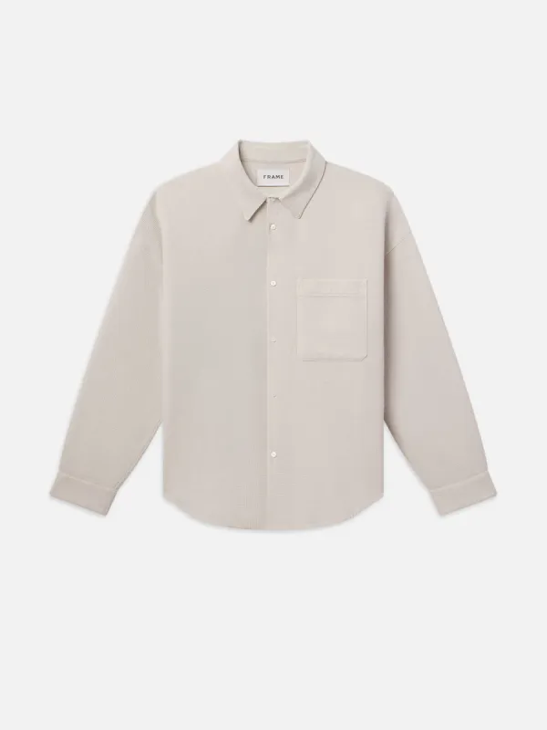 Waffle Textured Shirt -- Off White sold by Frame Denim