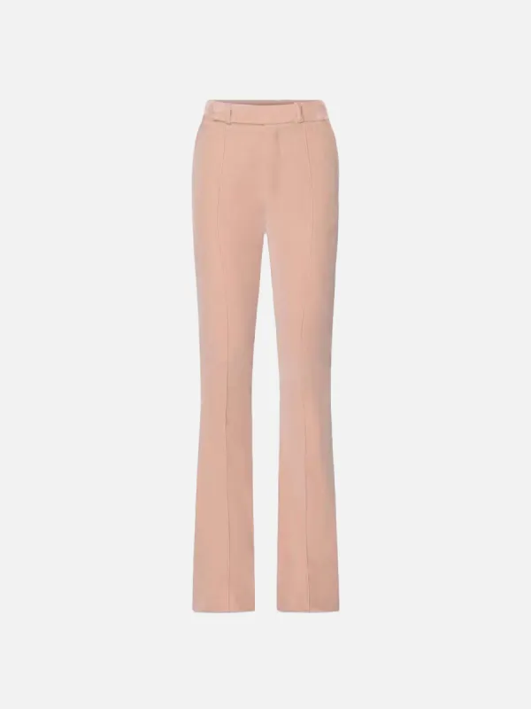 The Slim Stacked Velvet Trouser -- Blush sold by Frame Denim