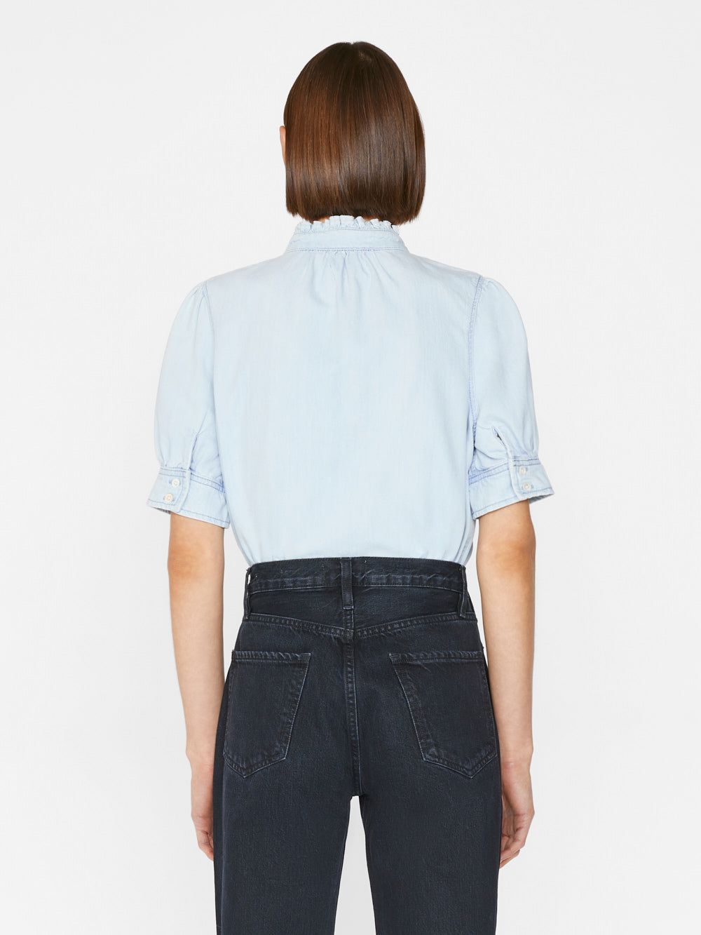 Deep V Ruffle Collar Top -- Thrill sold by Frame Denim product image thumbnail 7