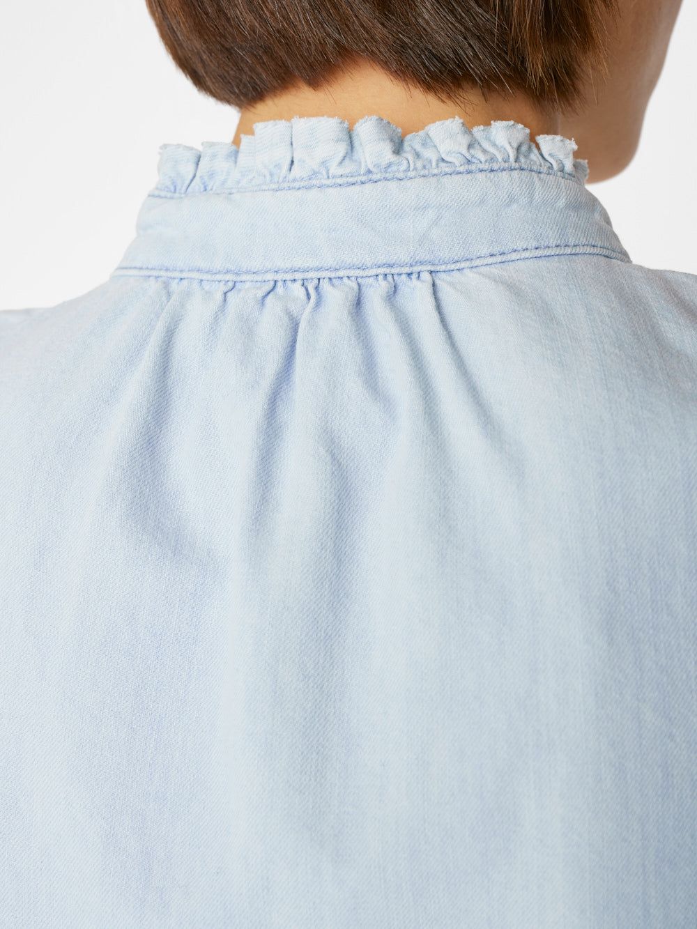Deep V Ruffle Collar Top -- Thrill sold by Frame Denim product image thumbnail 4