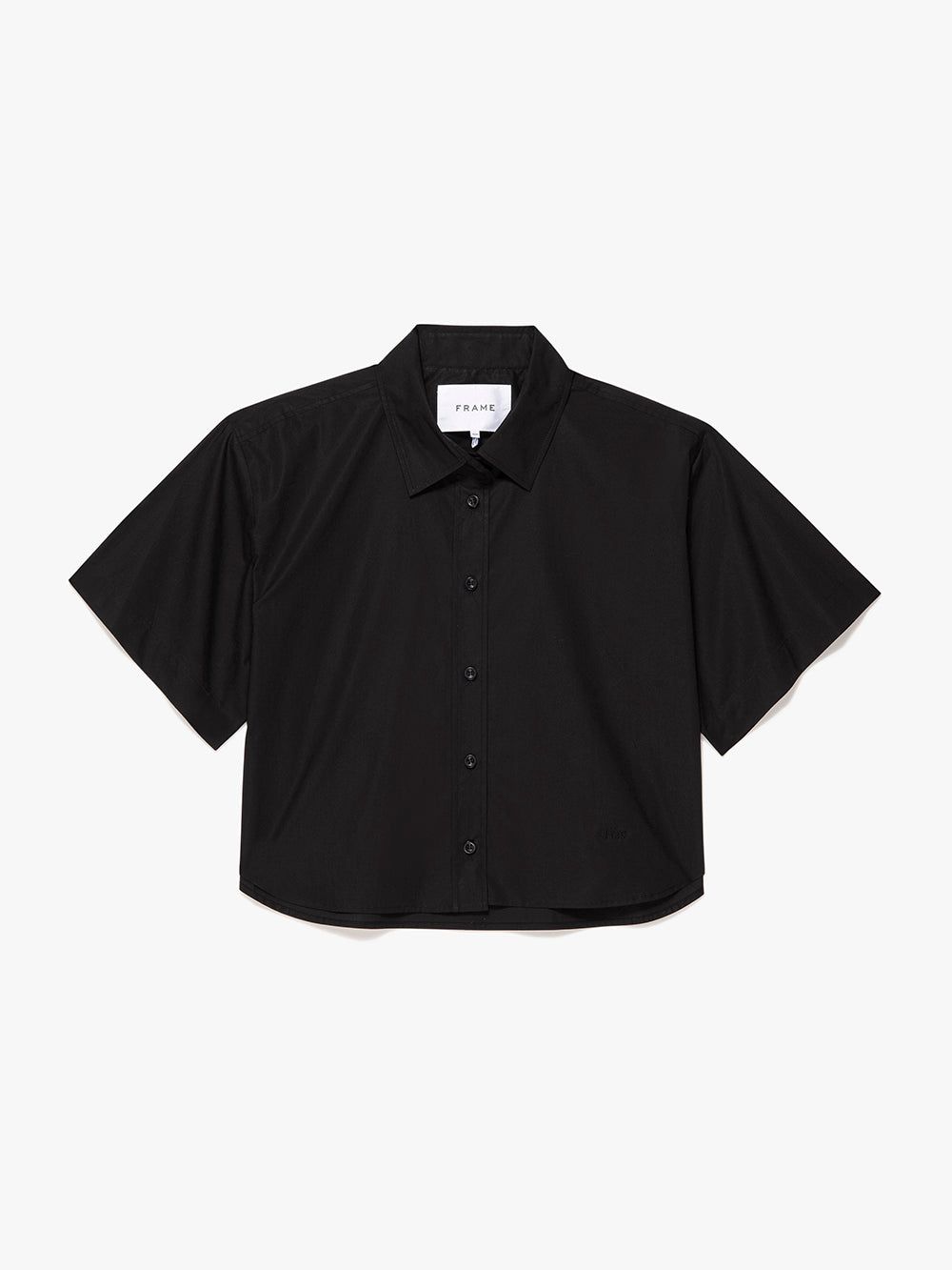 Cropped Short Sleeve Shirt -- Noir sold by Frame Denim product image thumbnail 7