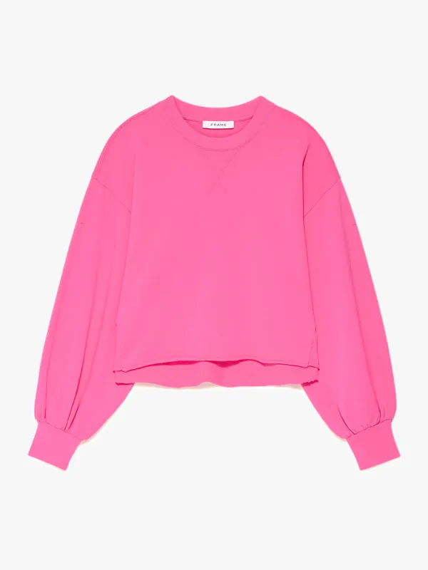 Easy Shirttail Sweatshirt -- Flamingo sold by Frame Denim