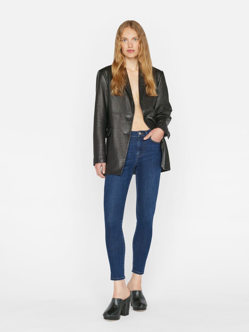 Le High Skinny Outseam Slit -- Majesty sold by Frame Denim product image thumbnail 2