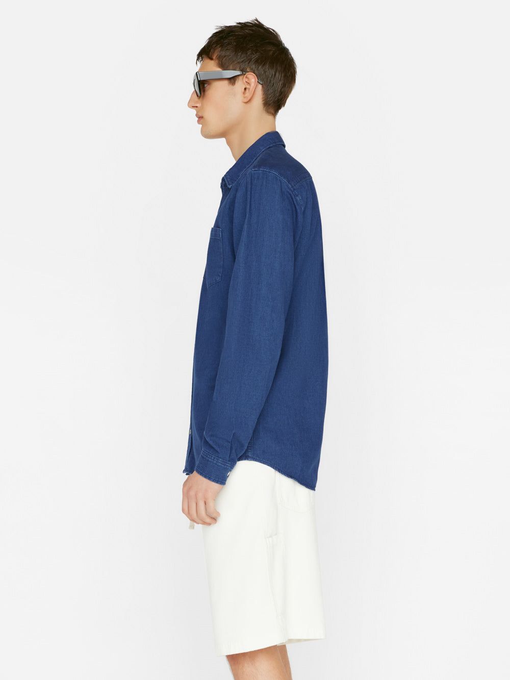 Chambray Long Sleeve Shirt -- Maritime sold by Frame Denim product image thumbnail 7