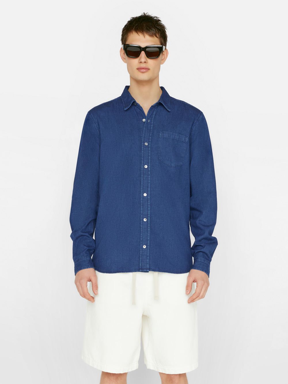 Chambray Long Sleeve Shirt -- Maritime sold by Frame Denim product image thumbnail 3