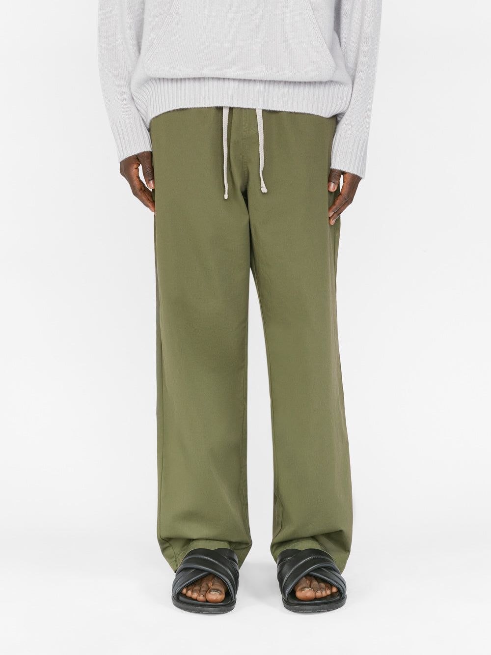 Cotton Wide Trouser -- Army Green sold by Frame Denim product image thumbnail 3