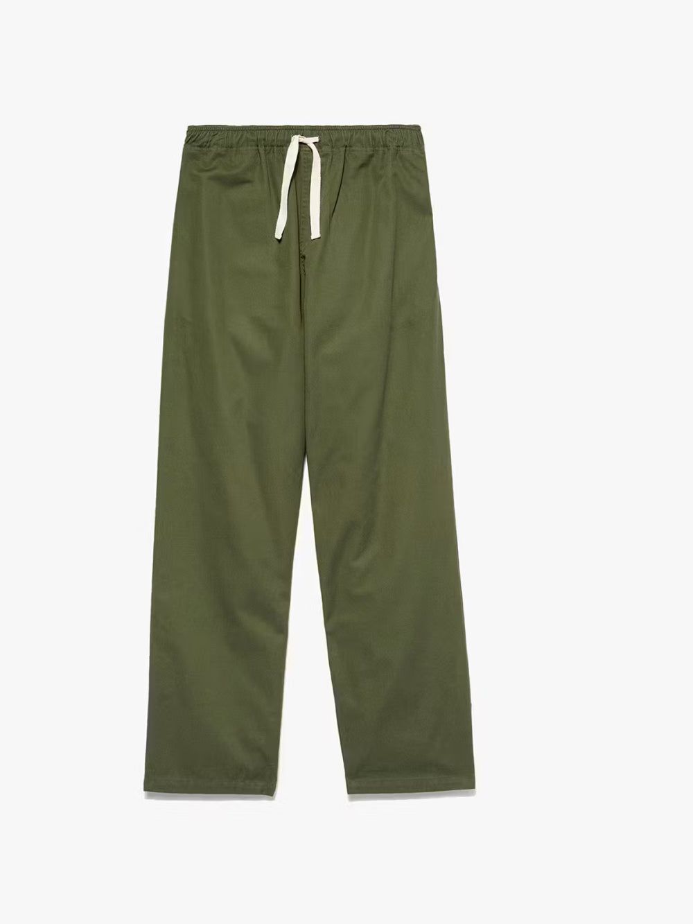 Cotton Wide Trouser -- Army Green sold by Frame Denim