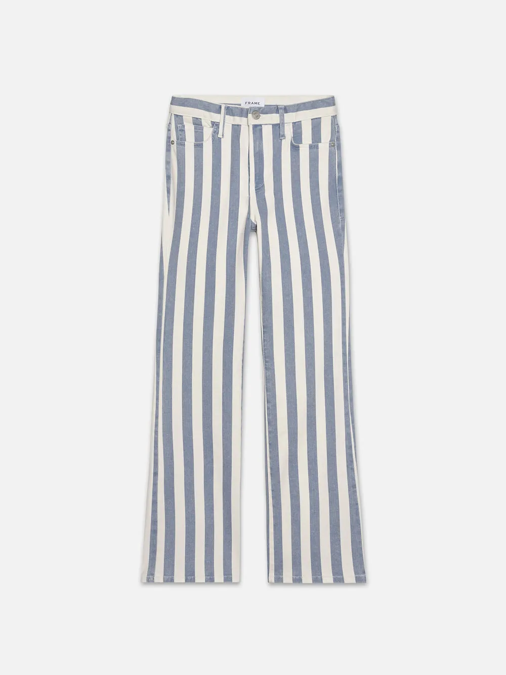 Le Easy Flare -- Clear Blue Stripe sold by Frame Denim