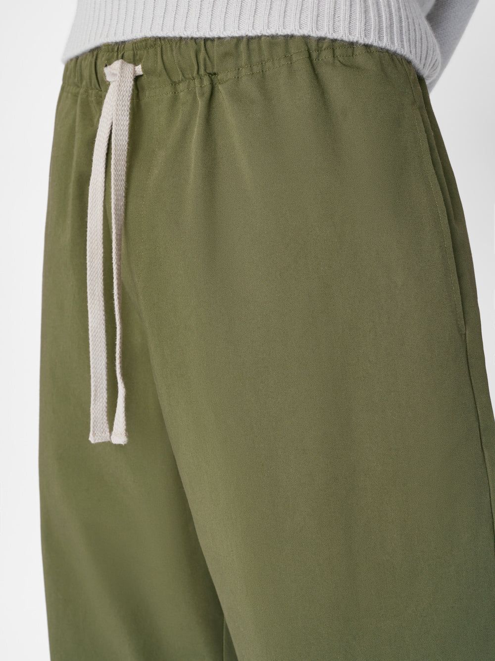 Cotton Wide Trouser -- Army Green sold by Frame Denim product image thumbnail 5